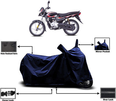 Amexride Two Wheeler Cover for Bajaj(Platina 100, Blue)