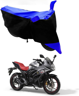 Furious3D Two Wheeler Cover for Suzuki(Gixxer Special Edition, Blue, Black)