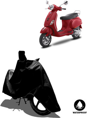 Amexride Waterproof Two Wheeler Cover for Vespa(Vespa VXL, Black)