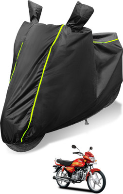 Auto Hub Waterproof Two Wheeler Cover for Hero(CD deluxe, Black)
