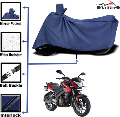 KEDIT Two Wheeler Cover for Bajaj(Pulsar 200, Blue)