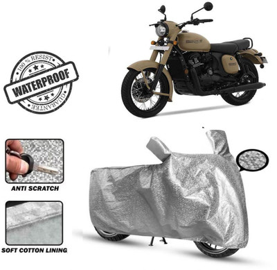 Autoinnovation Waterproof Two Wheeler Cover for JAWA(Standardv, Silver)