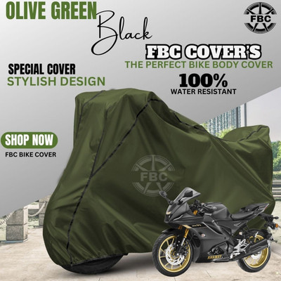 AUTOCAD Waterproof Two Wheeler Cover for Yamaha(R15, Green)