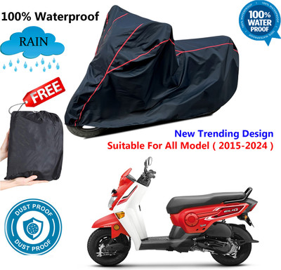 AutoGalaxy Waterproof Two Wheeler Cover for Honda(Cliq, Black, Red)