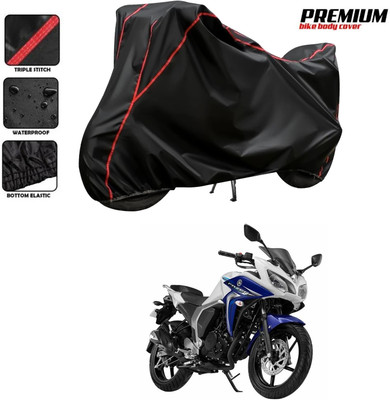 DeepShakshi AUTOMOTIVE Two Wheeler Cover for Yamaha(Fazer-250 BS6, Black, Red)