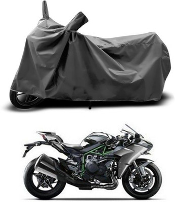 DeepShakshi AUTOMOTIVE Waterproof Two Wheeler Cover for Kawasaki(Ninja, Grey)