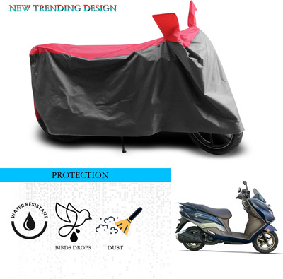 SnehaSales Waterproof Two Wheeler Cover for Suzuki(Burgman Street 125, Grey, Red)