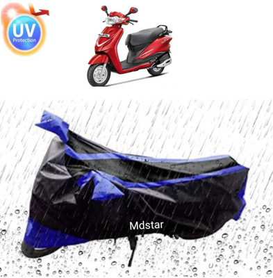 Mdstar Waterproof Two Wheeler Cover for Universal For Bike(Scooty Zest 110, Blue, Black)
