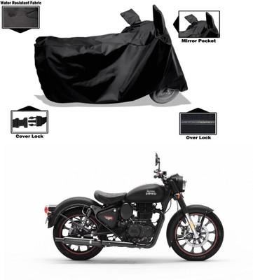 CODOKI Waterproof Two Wheeler Cover for Royal Enfield(Classic 350, Black)