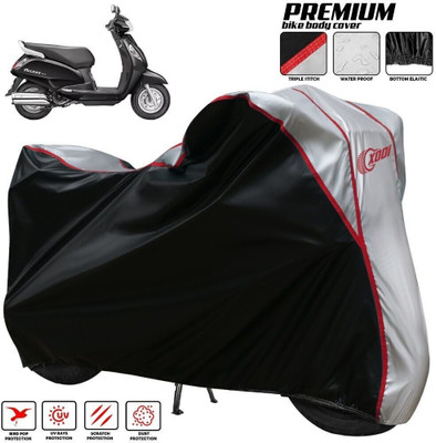 xodi Waterproof Two Wheeler Cover for Suzuki(New Access 125, Silver, Black)