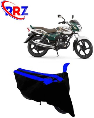 RRZ Waterproof Two Wheeler Cover for TVS(Star City Plus, Black, Blue)
