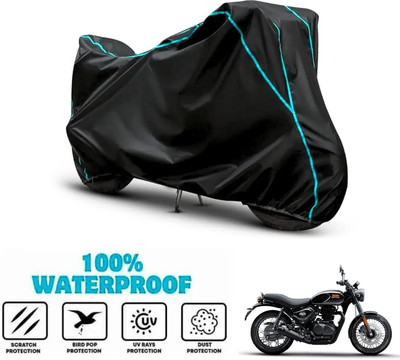 ANTHUB Waterproof Two Wheeler Cover for Royal Enfield(Hunter 350, Black)