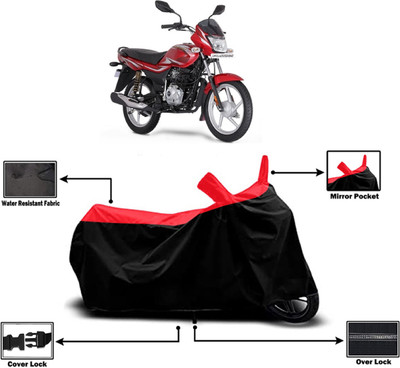 Amexride Two Wheeler Cover for Bajaj(Platina 100 DTS-i, Red)