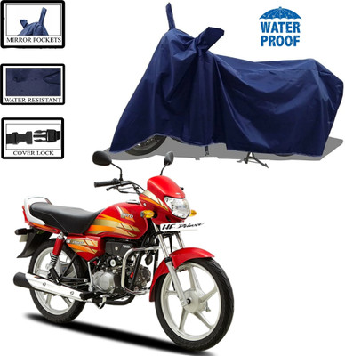 WMIZEXA Waterproof Two Wheeler Cover for Hero(HF Deluxe i3s, Blue)