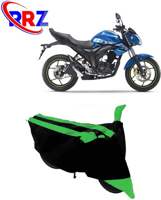 RRZ Waterproof Two Wheeler Cover for Suzuki(Gixxer 250, Black, Green)