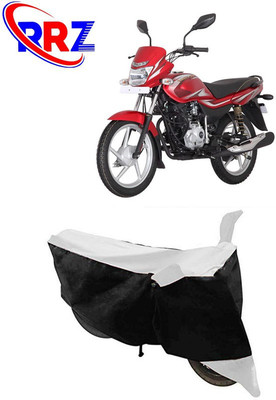 RRZ Waterproof Two Wheeler Cover for Bajaj(Platina 125, Black, White)