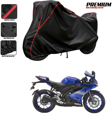 DeepShakshi AUTOMOTIVE Two Wheeler Cover for Yamaha(YZF R15 V3 BS6, Black, Red)