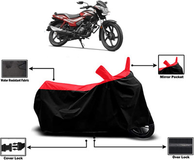 Amexride Two Wheeler Cover for TVS(Star City Plus, Red)