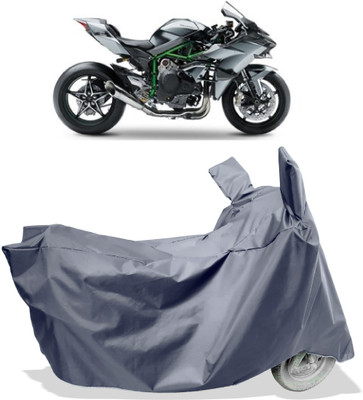 Amexride Two Wheeler Cover for Kawasaki(Ninja H2, Grey)
