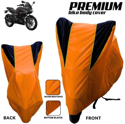 MADAFIYA Two Wheeler Cover for Bajaj(Pulsar 250 BS6, Orange, Black, Yellow)