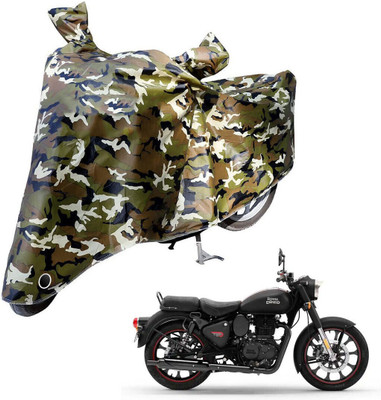 Laxnera Waterproof Two Wheeler Cover for Royal Enfield(Classic 350, Green, Black)