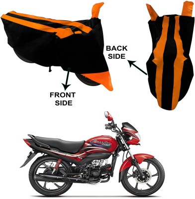 Genipap Two Wheeler Cover for Hero(Passion Pro i3S, Black, Orange)