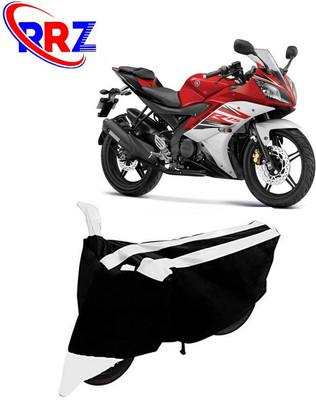 RRZ Waterproof Two Wheeler Cover for Yamaha(R15 V3, Black, White)