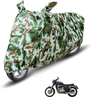 Auto Hub Waterproof Two Wheeler Cover for JAWA(Forty Two, Green)
