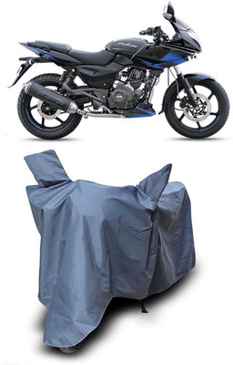 MADAFIYA Waterproof Two Wheeler Cover for Bajaj(Pulsar 220, Grey)