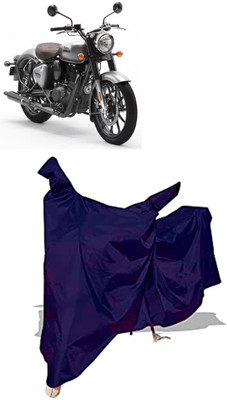Amexride Two Wheeler Cover for Royal Enfield(Classic Gunmetal BS6, Blue)