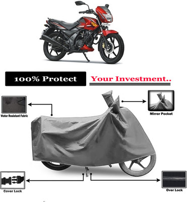 Amexride Two Wheeler Cover for TVS(Flame DS 125, Grey)