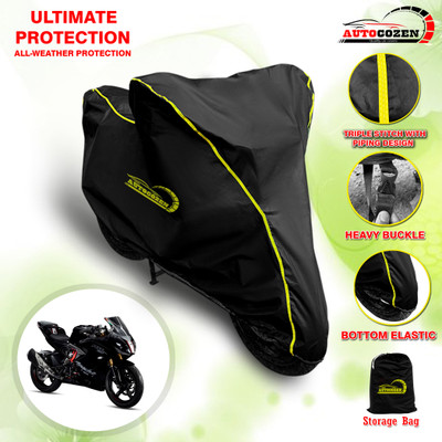 AUTOCOZEN Waterproof Two Wheeler Cover for TVS(Apache RR 310, Black)