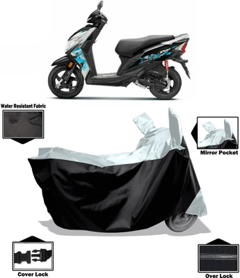 Amexride Two Wheeler Cover for Honda(Dio, White)