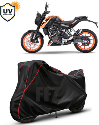FFZ Waterproof Two Wheeler Cover for KTM(125 Duke, Black, Red)
