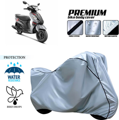 CODOKI Waterproof Two Wheeler Cover for Suzuki(Let's, Silver)