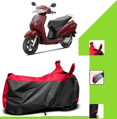 WMIZEXA Two Wheeler Cover for Universal For Bike(Activa 3G, Black, Red)