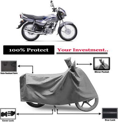 Amexride Two Wheeler Cover for TVS(Victor Edge, Grey)
