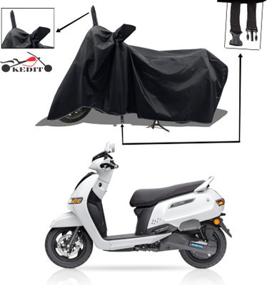 KEDIT Two Wheeler Cover for TVS(iQube Electric, Black)