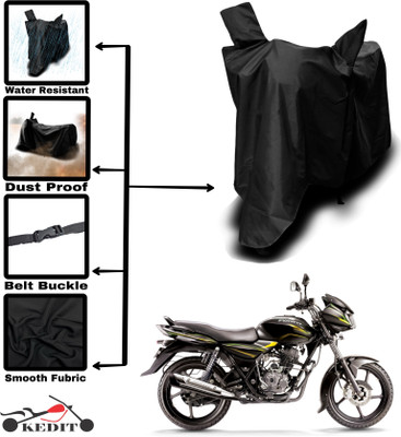 KEDIT Two Wheeler Cover for Bajaj(Discover 135, Black)