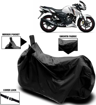 MMSSTAR Waterproof Two Wheeler Cover for TVS(Apache 150, Black)