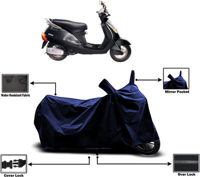 Amexride Two Wheeler Cover for Kinetic(Nova EX, Blue)