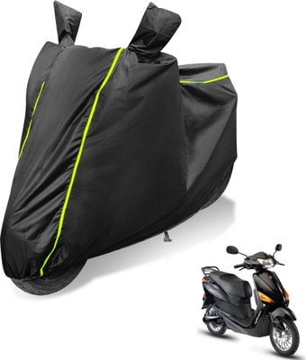 MOCKHE Waterproof Two Wheeler Cover for Hero(Electric Optima, Black)