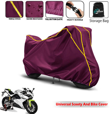 AUTOBIRSA Waterproof Two Wheeler Cover for Bajaj(Pulsar SS400, Maroon)