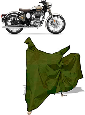 Amexride Two Wheeler Cover for Royal Enfield(Classic Chrome, Maroon)