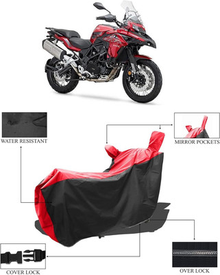 KANISHA ENTERPRISES Waterproof Two Wheeler Cover for Benelli(TRK 502, Red, Black)
