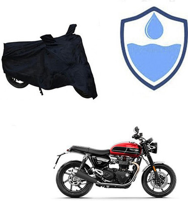 DeepShakshi AUTOMOTIVE Waterproof Two Wheeler Cover for Triumph(Twin, Black)