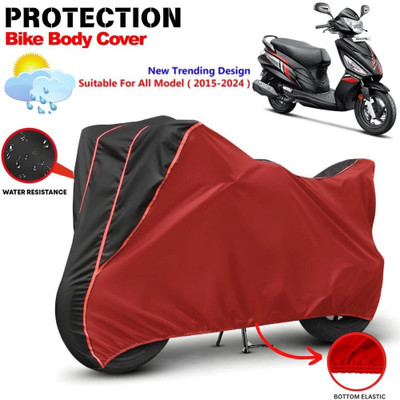 CABRY Waterproof Two Wheeler Cover for Hero(Maestro Edge, Red, Black)