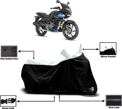 Amexride Two Wheeler Cover for Bajaj(Pulsar 220 BS6, White)