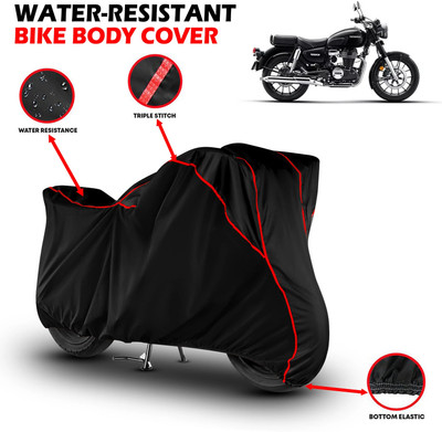 GKG Waterproof Two Wheeler Cover for Honda(CB350RS, Black, Red)
