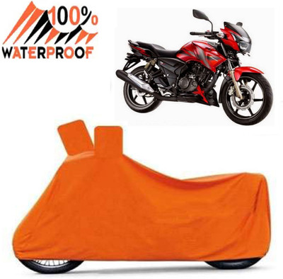 Autoinnovation Waterproof Two Wheeler Cover for TVS(Apache RTR 160, Orange)